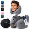 CLOUDS Cuscino da Viaggio in Memory Foam, 5 Colori, 2 Taglie, Grigio L/XL