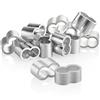 COM-FOUR® 12x Morsetti per fune 10mm, Morsetti a strozzo in alluminio