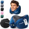 CLOUDS Cuscino da Viaggio in Memory Foam, 5 Colori, 2 Taglie, Blu L/XL