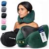 CLOUDS Cuscino da Viaggio in Memory Foam, 5 Colori, 2 Taglie, Verde S/M