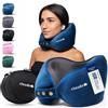 CLOUDS Cuscino da Viaggio in Memory Foam, 5 Colori, 2 Taglie, Blu S/M