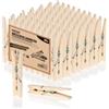 com-four® 60x Mollette in Legno di Betulla Naturale