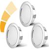 KYOTECH Faretti LED da Incasso per Mobili Dimmerabili 230V 4000K IP44 3PCS Cromati