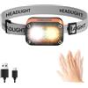 Chasinglee Lampada frontale 3000 Lumen USB-C ricaricabile, lampada frontale a LED, impermeabile con sensore di movimento per campeggio, corsa, ciclismo e pesca.
