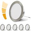 KYOTECH Faretti LED da Incasso per Mobili Dimmerabili 230V 4000K IP44 6PCS Nichel