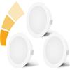 KYOTECH Faretti LED da incasso per mobili dimmerabili, 230V 4W G4 4000K 300LM, cavo di collegamento da 15 cm, faretto da incasso, in acciaio inox spazzolato, al posto delle lampade ad alogene bianco Set di 3