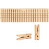 COM-FOUR® 120x Mini mollette da bucato in legno di loto, piccole mollette