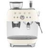 Smeg Macchina da Caffè Espresso Manuale con macinacaffè integrato 50's Style - Panna LUCIDO - EGF03CREU GARANZIA ITALIA