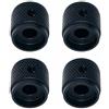 SEIWEI Confezione da 4 manopole di controllo per potenziometro di tipo D, in lega di alluminio, manopole a cupola, 17 x 16 mm, controllo elettronico rotativo per audio chitarra elettrica e basso