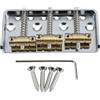 OVSAL Ponte fisso corto vintage con piastra di base in acciaio a 3 fasce in ottone compensato, ponte per chitarra da 54 mm compatibile con Fender Telecaster vintage stile Telecaster Parti di ricambio