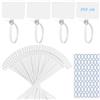 Pyralidsg 250 Pezzi Fascette per Cavi, 3 x 150mm Fascette con Etichetta, Autobloccanti, Etichette per Cavi Bianco, Fascetta Elettricista per Marcatura Cable Management Giardinaggio