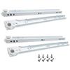 Generic Guide scorrevoli a rullo in metallo per cassetti, 1 paio, 250 300 450 550 mm, montaggio inferiore per cassetti con carico di 38 kg, per armadio/ripiano tastiera/cassettiera