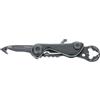 TROIKA Mini attrezzo con 9 funzioni PARCEL CUT CARD - Risolutore carrello della spesa, coltello pacchi + lama - anello portachiavi, apribottiglie - 440 acciaio inox - alluminio - verde, nero
