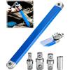Dromco Chiave a cricchetto con estensione offset, estensione della chiave a cricchetto zero gradi da 38 cm, chiave a bussola con adattatori quadrati (1/2, 1/4, 3/8), chiave universale per estensioni per