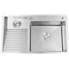 Zalydala Lavabi per bucato, lavabo domestico in acciaio inossidabile con asse lavapanni, per lavanderie, lavanderie, cucine, balconi
