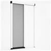 ESTO Zanzariera Tanke a Rullo per Porta 130X240 cm, Riducibile in Larghezza e Altezza, Apertura Laterale Scorrevole, Alluminio, Guida Bassa Calpestabile 4 mm, Chiusura Rallentata