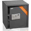 Brihard Cassaforte biometrica - 2 in 1 tastiera digitale e impronte digitali cassaforte - grande cassaforte 40 x 38 x 38 cm per uffici - serratura antiurto sicurezza