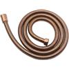 YZNHMQ YZNLOQ - Prolunga per tubo doccia in acciaio inox bronzo dorato anticato, soffione doccia portatile, 1,5 m, 2 m, flessibile, accessori per il bagno (oro rosa, 1,5 m)