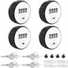 Tomedny 4 Confezione Combinazione Cabinet Lock, Serratura Digitale con Codice in Lega di Zinco Combinazione Cam Cilindro Codificato con Chiave per Cassetti Scatola Mailbox (36 mm)