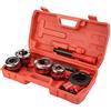 Duokon Filiera per Filettatura, Cerniere per Tubi Leggeri Filettatrice Manuale Set di Filiere per Maschi, 2 in Ghisa 2 a 1 1 Kit di Filettatura per Tubi Idraulici 1/2 3/4 1 1(Tipo