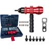 TANIASHOP Adattatore Rivettatrice per Trapano Avvitatore Elettrico a Batteria M3-M10 con 6 Mandrini intercambiabili Adattatore per Trapano Elettrico Dado Rivetto Pistola Adattatore in Valigetta
