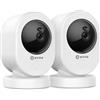 ANNKE Telecamera di sorveglianza WiFi 4K per interni, 8 MP, 2,4/5 GHz, visione notturna WiFi, per interni, per cani, rilevamento del movimento, audio a 2 vie, cloud e memoria SD, per crater Reno, 2