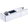 SPORTARC Supporto universale per asta doccia cromato, 30 x 15 mm-30 x 18 mm, staffa regolabile per asta doccia quadrata (30 x 18 mm)