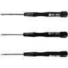 Uacen Set di 3 cacciaviti a croce PH0 PH00 PH000 PH000 di precisione, modellismo, meccanica di precisione, con tappo girevole