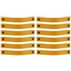 Brute Strength - Maniglie in pelle - 20 x 2,5 cm - Giallo - 12 pezzi | Maniglie e tiranti in cuoio pieno fiore per mobili, armadi e cassettiere; viti corte e lunghe incluse