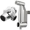 Tecmolog Bidet Portatile Kit Acciaio Inossidabile 2 Mode Doccetta Bidet con Deviatore Doccia, Flessibile Doccia 2m e Supporto Doccetta per Lavandino, WS024AF4