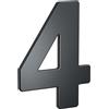 BASI | Numeri civici in acciaio antracite | numeri 0-9 | lettere a) - c) | materiale di fissaggio incluso | numero 4