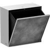 hansgrohe XtraStoris Rock poubelle, encastrée, porte carrelable, 390x140x390mm, 6 Betteres de capacité, 56090700, 56090700