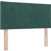 vidaXL Testiera verde scuro 90 cm velluto