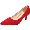 cfpqv Scarpe con tacco da donna, eleganti e comode, da donna, per feste, da sposa, da sera, con tacco alto, a spillo, taglia 35-46, Colore: rosso, 45 EU