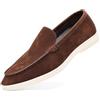 Asifn Mocassini Slip-On Formali da Uomo in Pelle Scamosciata Sneakers Casual da Lavoro con Supporto Plantare Mocassini