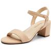 DREAM PAIRS Sandali Donna Tacco Blocco Eleganti | Tacco 5,6 cm, memory foam, cinturino regolabile, fodera liscia, design classico, per lavoro e feste.