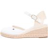 Tommy Hilfiger Espadrillas da donna Mid Wedge Espad Punta chiusa FW0FW09233 Zeppa, BIANCO (Ecru), 4