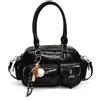 Generico Vintage Top Handle Bag with Bowknot,Trendy PU Leather Shoulder Bags for Women,Cute Aesthetic Casual Crossbody Bag