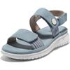 JOMIX Sandali Donna Estivi a Strappo Sandali Bassi Eleganti Comodi Ciabatte con Elastici Regolabile da Casa Spiaggia Mare Scarpe Punta Aperta per Estate SD9295 (Blu, 36)