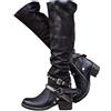 Minetom Stivali Donna Overknee Tacchi Alti sopra Il Ginocchio Stivali Tacco Alto Stivali Lunghi Boots Fibbia Scarpe Invernali