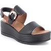 IGI&Co Sandali con Zeppa da Donna Nero e Marrone con Strap in Pelle 35 EU