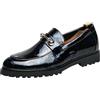 Dinglong Mocassino da uomo in pelle scarpe in pelle con tacco basso, in inglese, casual, versione coreana, alla moda, tinta unita mocassino da uomo in pelle da basket da uomo