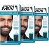 Just For Men Barba & Baffi, colorazione Barba Uomo, Naturale, Senza Ammoniaca, Rimuove i Peli Grigio, Con Pettine Applicatore, Colore Nero M55 - (3 confezioni)