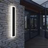 ZTWLEED Applique Esterno LED 8W 40CM Nero IP65,Luce Bianco Freddo 6000K | Lampada Da Parete Impermeabile,Luce Decorativa Lunga Per Villa,Giardino,Balcone,Terrazzo,Ingresso,110-240V