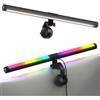 Foneso Lampada Monitor 2-in-1 con effetto arcobaleno dinamico, luce di lavoro anti-abbagliante anteriore e luce gaming atmosferica posteriore, controllo touch per Home-Office e Gaming