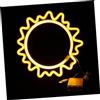 UPKOCH Lampada Neon a LED a Forma di Sole per Ufficio e Soggiorno, Decorazione Luminosità Gentile in Abs, Luce Neon Originale e Accattivante per Interni