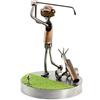 Steelman24 I Omini di Viti Tiro A Golf sul Green I Idee Regalo Originale I Soprammobili in Metallo I Modellino