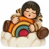 THUN - Natale 2022 - Soprammobile My Angel con Arcobaleno in Ceramica Decorata a Mano - Idea Regalo Natale 2022-6.5x4.2x6 cm h