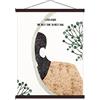 Benjia - Guida magnetica per poster, stampe, immagini, in legno, adatta per poster di formato B1 (larghezza 76 cm, colore: noce)