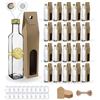 Espirito Rebelde Set 20 Bottiglie di Vetro 250 ml con Tappo Dorato e Beccuccio Versatore + 20 Scatole, 20 Sigilli e 20 Etichette - Oliera Regalo per Olio e Aceto | Espirito Rebelde